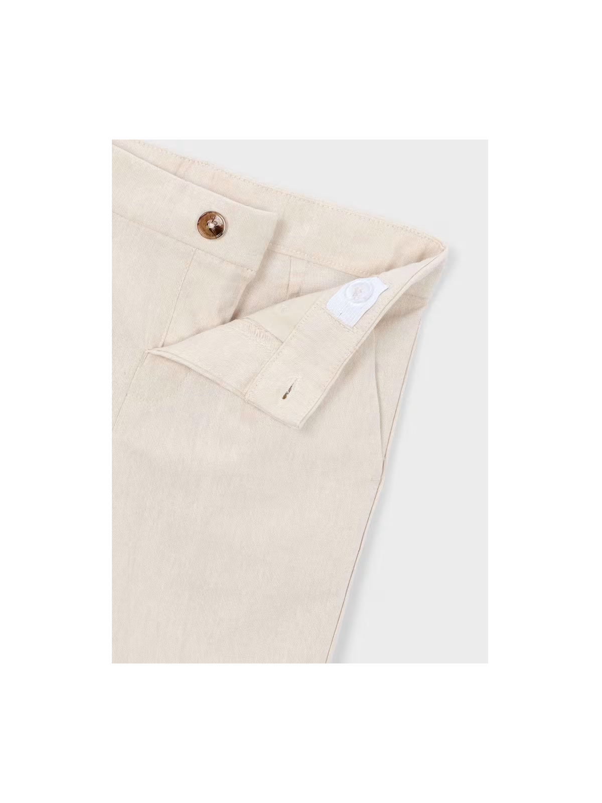 MAYORAL KRÓTKIE SPODENKI DLA CHŁOPCA Z DOMIESZKĄ LNU  BEŻ 3201/47