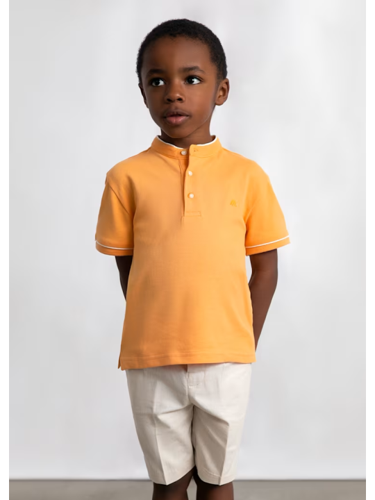 MAYORAL KRÓTKIE SPODENKI DLA CHŁOPCA Z DOMIESZKĄ LNU  BEŻ 3201/47