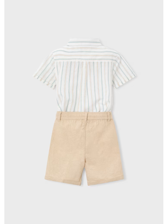 MAYORAL KOMPLET DLA CHŁOPCA KOSZULA NA KRÓTKI RĘKAW I SPODENKI 3217/16