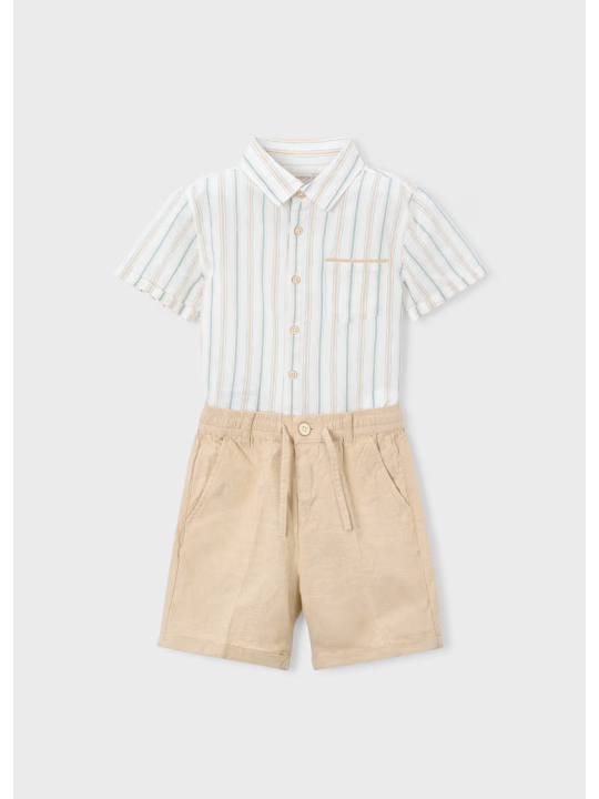 MAYORAL KOMPLET DLA CHŁOPCA KOSZULA NA KRÓTKI RĘKAW I SPODENKI 3217/16