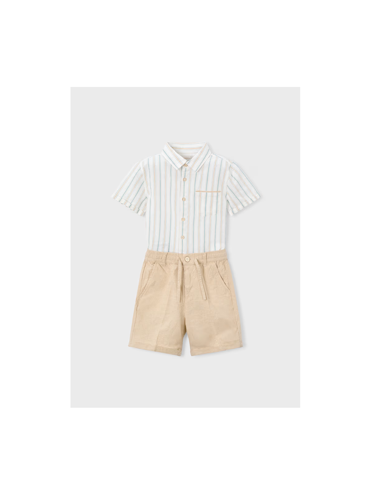 MAYORAL KOMPLET DLA CHŁOPCA KOSZULA NA KRÓTKI RĘKAW I SPODENKI 3217/16