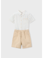 MAYORAL KOMPLET DLA CHŁOPCA KOSZULA NA KRÓTKI RĘKAW I SPODENKI 3217/16