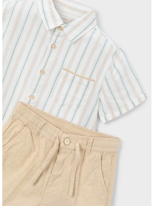 MAYORAL KOMPLET DLA CHŁOPCA KOSZULA NA KRÓTKI RĘKAW I SPODENKI 3217/16