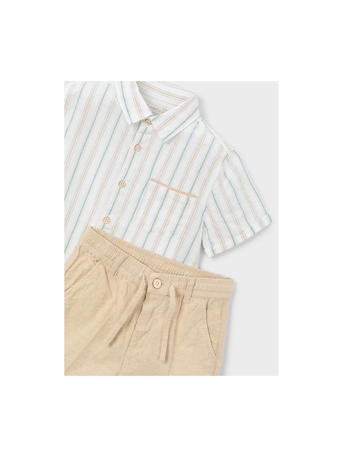 MAYORAL KOMPLET DLA CHŁOPCA KOSZULA NA KRÓTKI RĘKAW I SPODENKI 3217/16