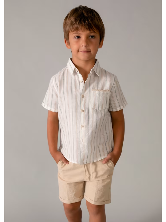 MAYORAL KOMPLET DLA CHŁOPCA KOSZULA NA KRÓTKI RĘKAW I SPODENKI 3217/16