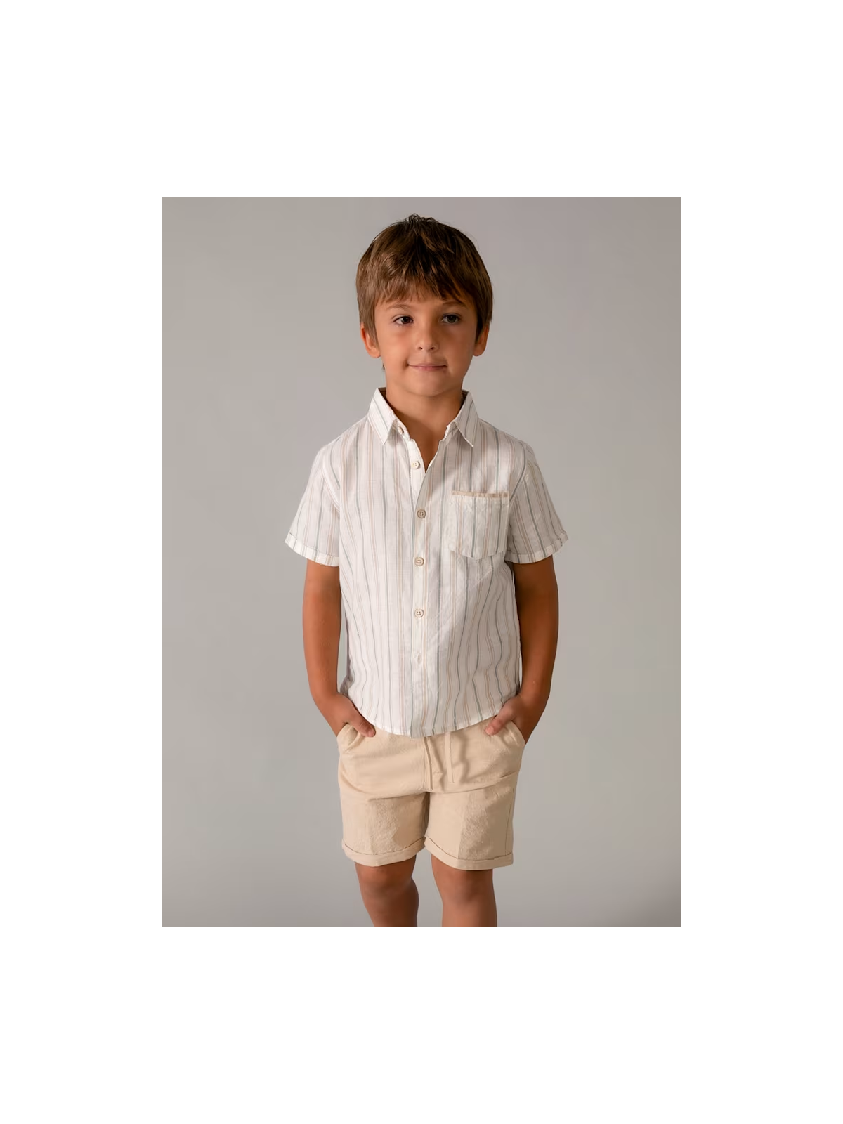 MAYORAL KOMPLET DLA CHŁOPCA KOSZULA NA KRÓTKI RĘKAW I SPODENKI 3217/16