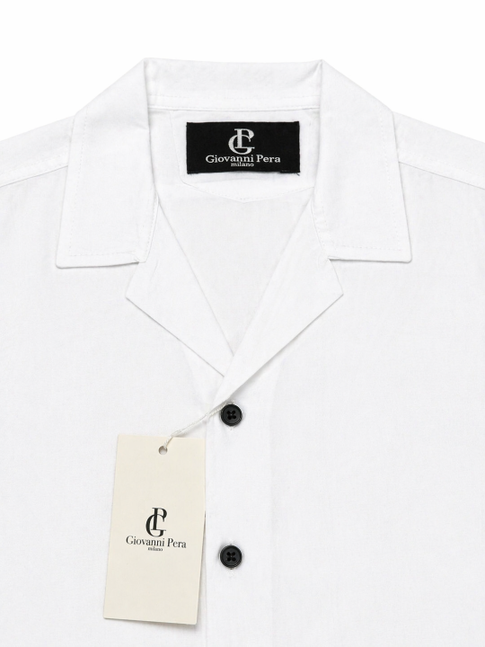 GIOVANNI PERA KOSZULA NA KRÓTKI RĘKAW DLA CHŁOPCA  BIAŁA GP/32