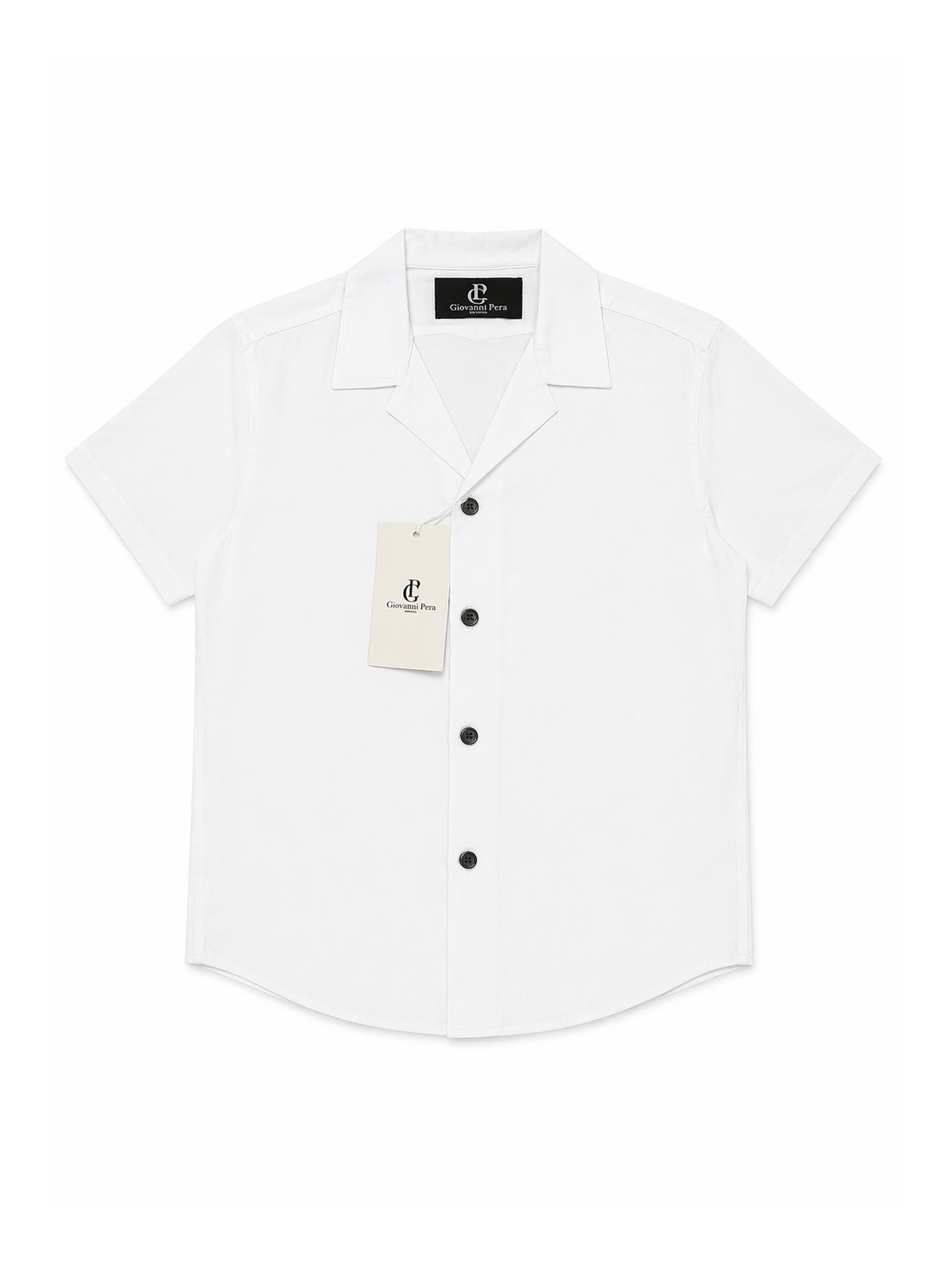 GIOVANNI PERA KOSZULA NA KRÓTKI RĘKAW DLA CHŁOPCA  BIAŁA GP/32