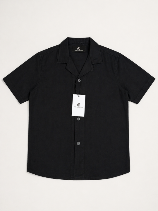 GIOVANNI PERA KOSZULA NA KRÓTKI RĘKAW DLA CHŁOPCA  CZARNA GP/33