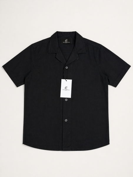 GIOVANNI PERA KOSZULA NA KRÓTKI RĘKAW DLA CHŁOPCA  CZARNA GP/33