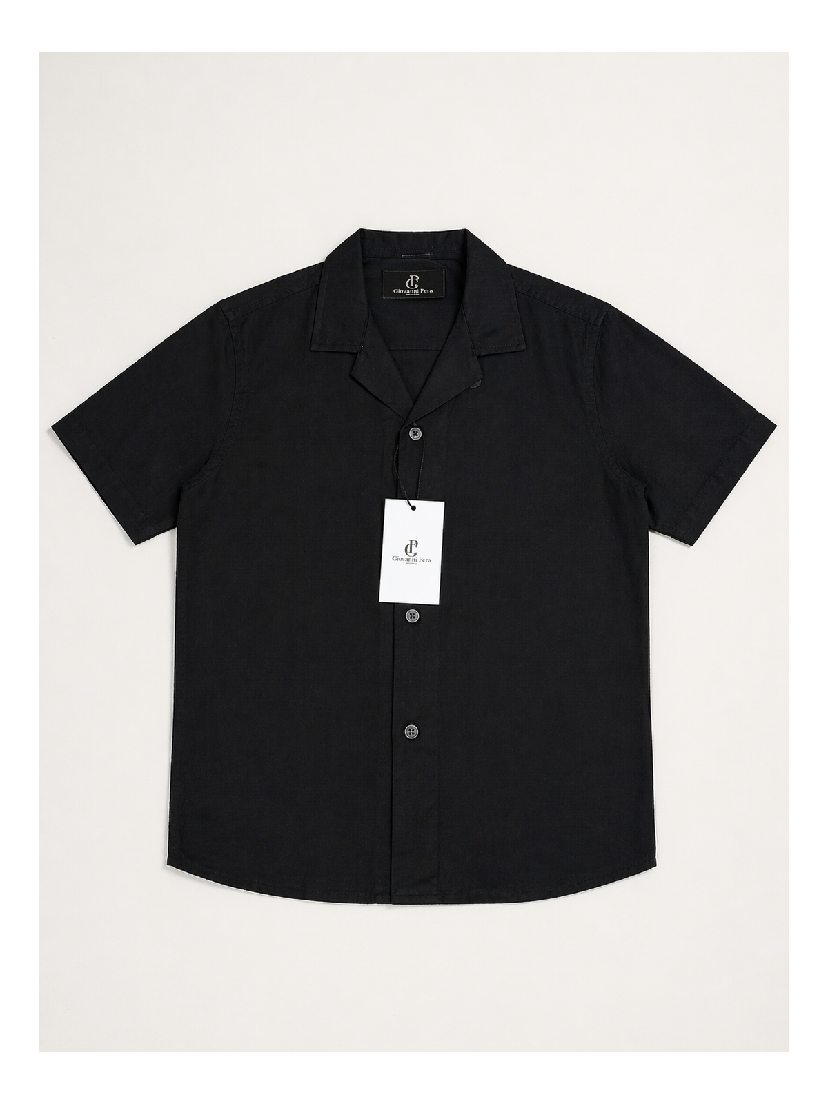 GIOVANNI PERA KOSZULA NA KRÓTKI RĘKAW DLA CHŁOPCA  CZARNA GP/33