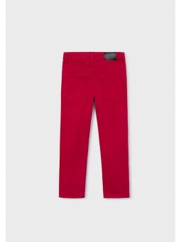 MAYORAL SPODNIE SLIM FIT DLA CHŁOPCA CZERWONE  517/38