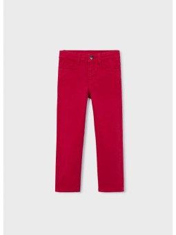 MAYORAL SPODNIE SLIM FIT DLA CHŁOPCA CZERWONE  517/38