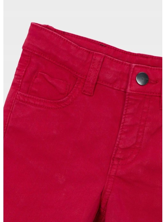 MAYORAL SPODNIE SLIM FIT DLA CHŁOPCA CZERWONE  517/38
