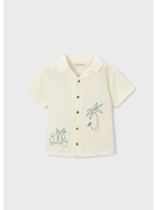 MAYORAL KOSZULA DLA CHŁOPCA NA KRÓTKI RĘKAW Z HAFTEM 3114/22