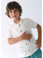 MAYORAL KOSZULA DLA CHŁOPCA NA KRÓTKI RĘKAW Z HAFTEM 3114/22
