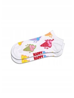 HAPPY SOCKS SKARPETKI KRÓTKIE DWUPAK LODY PASKI  P000969