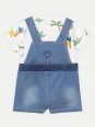 MAYORAL OGRODNICZKI JEANS  PLUS BLUZECZKA W NADRUKI 1624/61
