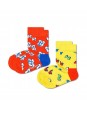 HAPPY SOCKS SKARPETKI DWUPAK  W KOLOROWE WZORY KDBO02-0200