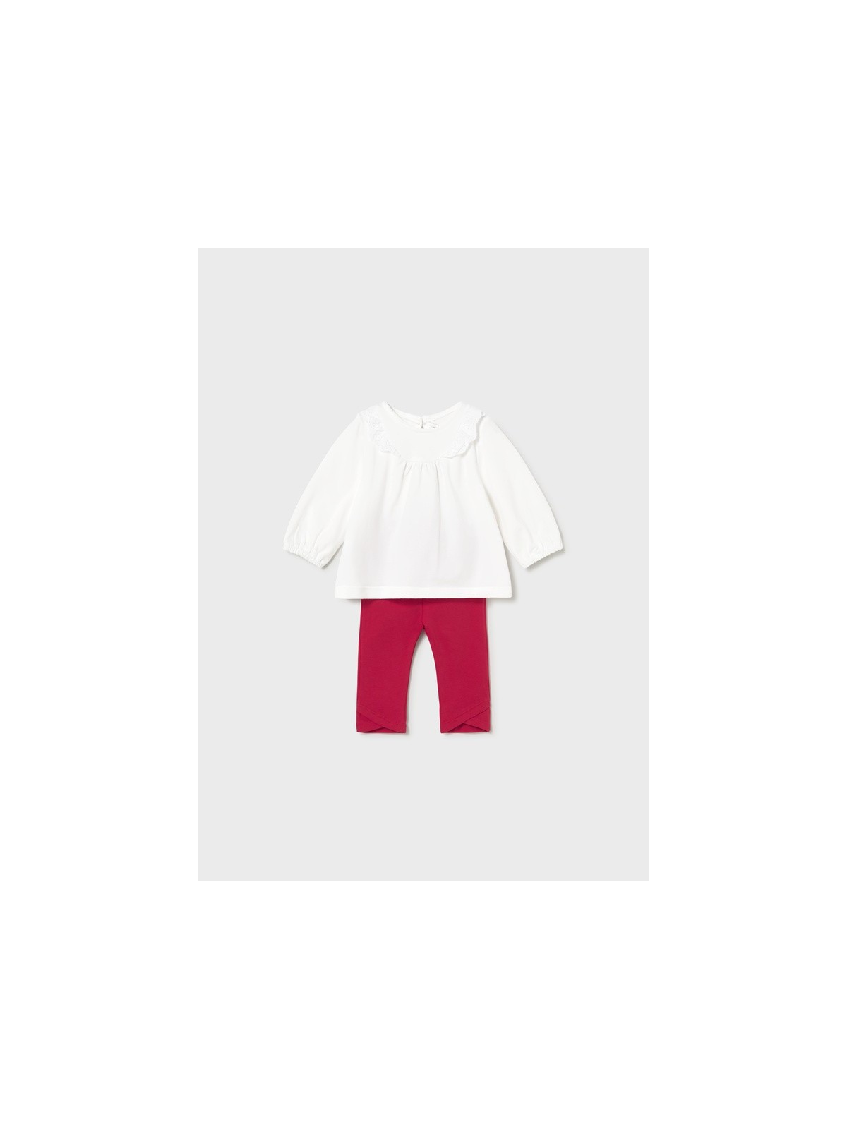 MAYORAL NEWBORN KOMPLET BLUZKA NA DŁUGI RĘKAW PLUS LEGINSY RÓŻOWY 1741/60