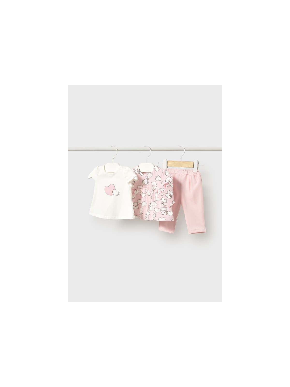 MAYORAL NEWBORN KOMPLET BLUZA ROZPINNA Z KOSZULKA SPODNIE  RÓZ  1825/66