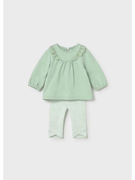 MAYORAL NEWBORN KOMPLET BLUZKA NA DŁUGI RĘKAW PLUS LEGINSY 1741/59