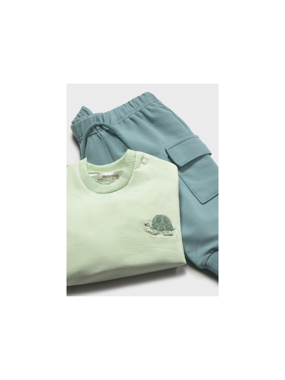 MAYORAL NEWBORN KOMPLET BLUZA ZIELONA PLUS SPODNIE 1628//64