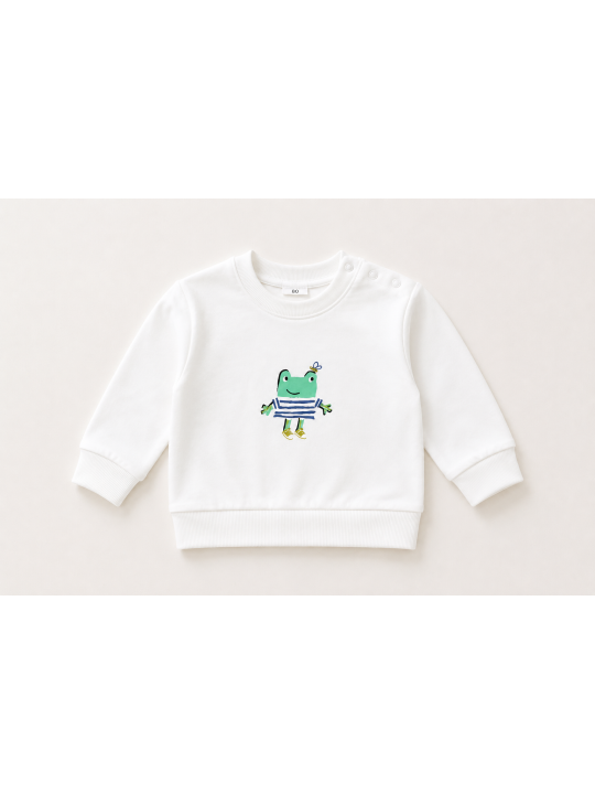 MAYORAL NEWBORN KOMPLET BIAŁA BLUZA PLUS SPODNIE GRANATOWE 1628//64