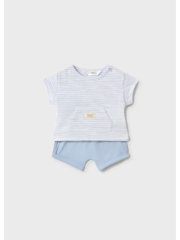 MAYORAL NEWBORN KOMPLET LETNI DLA DZIECKA KOSZULKA PLUS SZORTY 1626/59