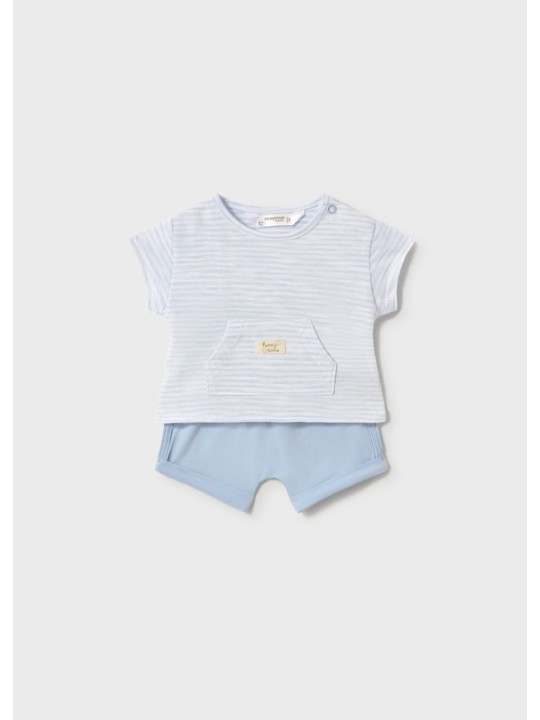 MAYORAL NEWBORN KOMPLET LETNI DLA DZIECKA KOSZULKA PLUS SZORTY 1626/59