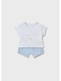 MAYORAL NEWBORN KOMPLET LETNI DLA DZIECKA KOSZULKA PLUS SZORTY 1626/59