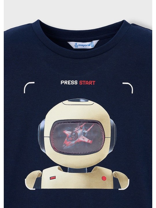 MAYORAL T-SHIRT KOSZULKA NA KRÓTKI RĘKAW DLA CHŁOPCA PRINT NADRUK 3065/40
