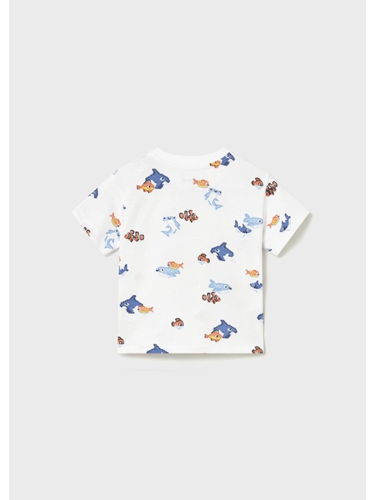 MAYORAL T-SHIRT KOSZULKA NA KRÓTKI RĘKAW DLA CHŁOPCA PRINT NADRUK 1012/14