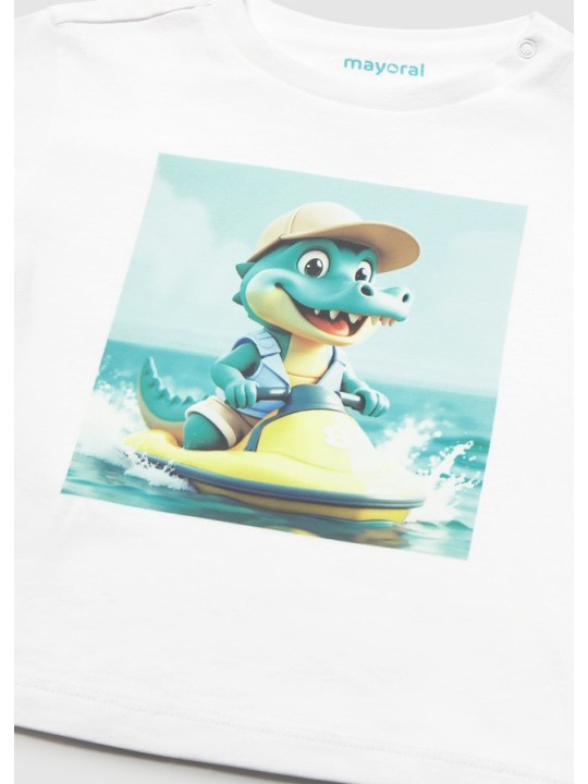MAYORAL T-SHIRT KOSZULKA NA KRÓTKI RĘKAW DLA CHŁOPCA PRINT NADRUK 1015/23