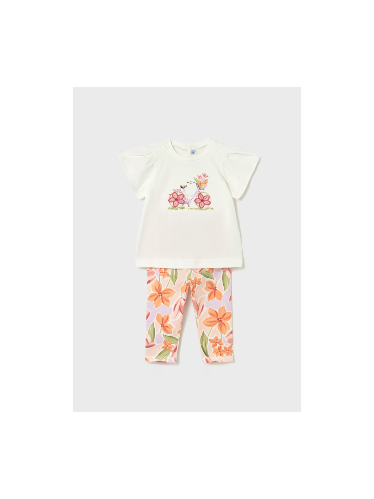 MAYORAL BABY KOMPLET LETNI DLA DZIEWCZYNKI BLUZKA LEGINSY 1747/28