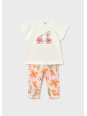 MAYORAL BABY KOMPLET LETNI DLA DZIEWCZYNKI BLUZKA LEGINSY 1747/28