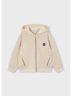 MAYORAL BLUZA ROZPINANA Z KAPTUREM DLA CHŁOPCA BEŻ 3442/39