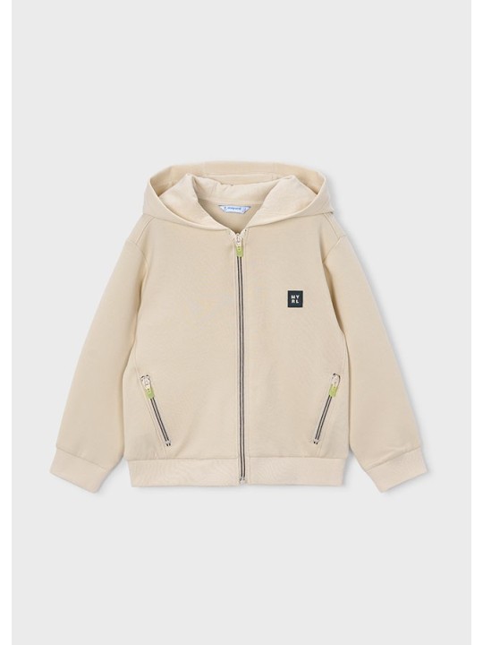 MAYORAL BLUZA ROZPINANA Z KAPTUREM DLA CHŁOPCA BEŻ 3442/39