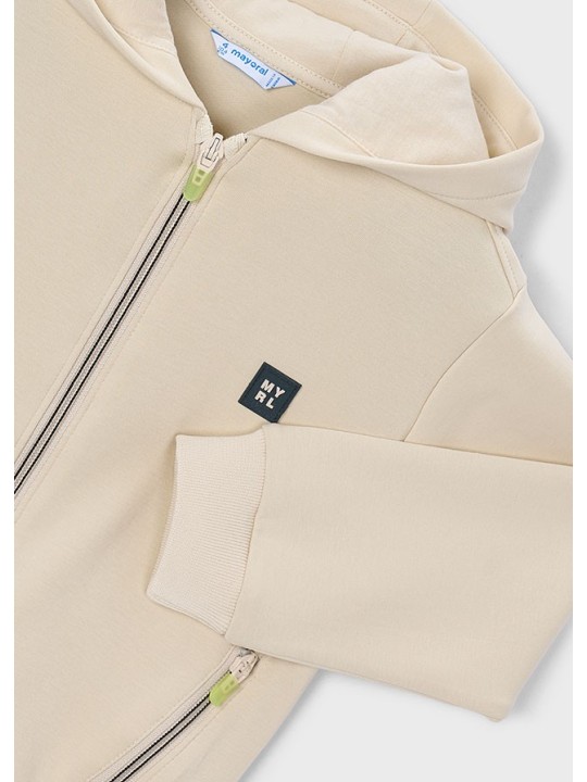 MAYORAL BLUZA ROZPINANA Z KAPTUREM DLA CHŁOPCA BEŻ 3442/39