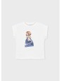 MAYORAL BLUZKA T-SHIRT KOSZULKA NA KRÓTKI RĘKAW DLA DZIEWCZYNKI NADRUK CEKINY 3005/76