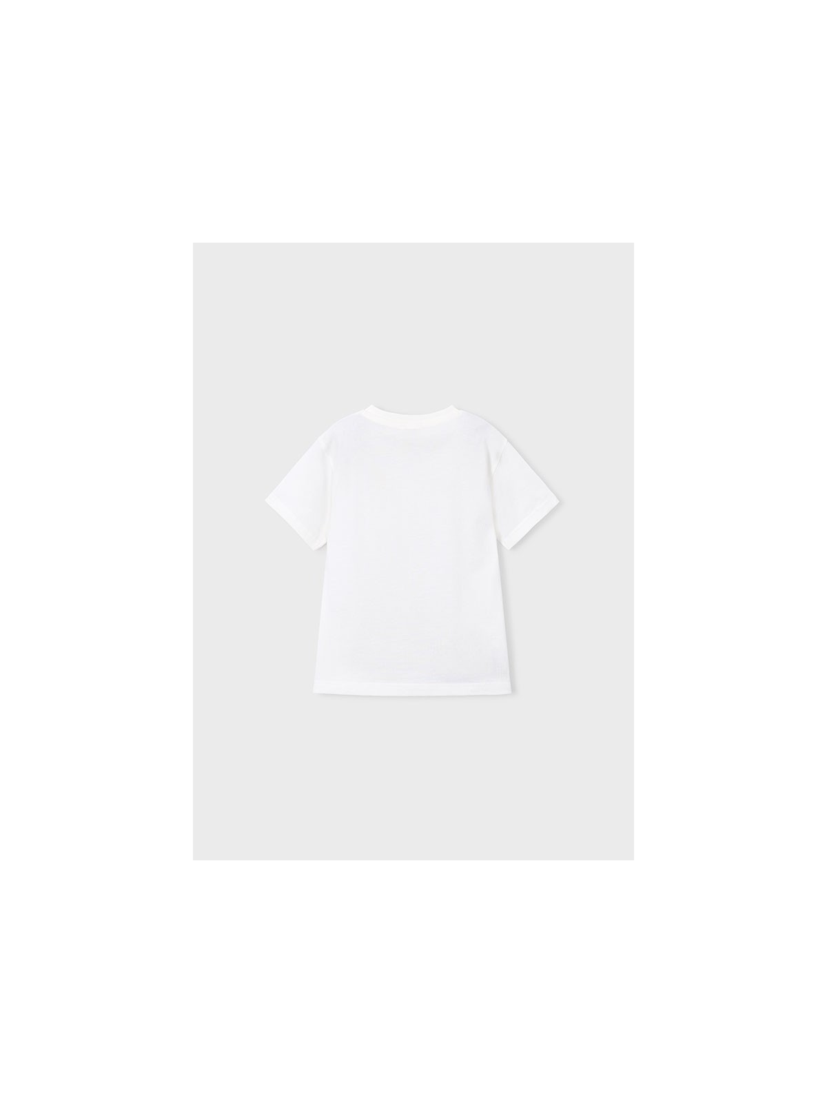 MAYORAL T-SHIRT BLUZKA KOSZULKA NA KRÓTKI RĘKAW DLA CHŁOPCA BIAŁA  WYTŁOCZONY MOTOR 3059/26