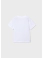 MAYORAL T-SHIRT BLUZKA KOSZULKA NA KRÓTKI RĘKAW DLA CHŁOPCA BIAŁA  MOTOR 3060/73
