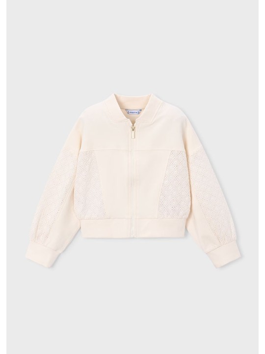 MAYORAL BLUZA  ROZPINANA DLA DZIEWCZYNKI  KREM 3456/36