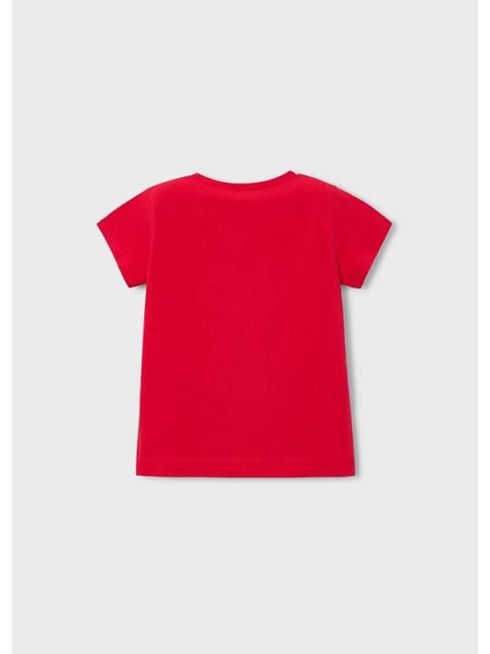 MAYORAL KOSZULKA T-SHIRT BLUZKA NA KRÓTKI RĘKAW DLA DZIEWCZYNKI CZERWONY 174/63