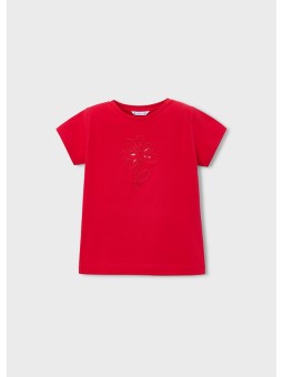 MAYORAL KOSZULKA T-SHIRT BLUZKA NA KRÓTKI RĘKAW DLA DZIEWCZYNKI CZERWONY 174/63