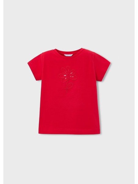 MAYORAL KOSZULKA T-SHIRT BLUZKA NA KRÓTKI RĘKAW DLA DZIEWCZYNKI CZERWONY 174/63
