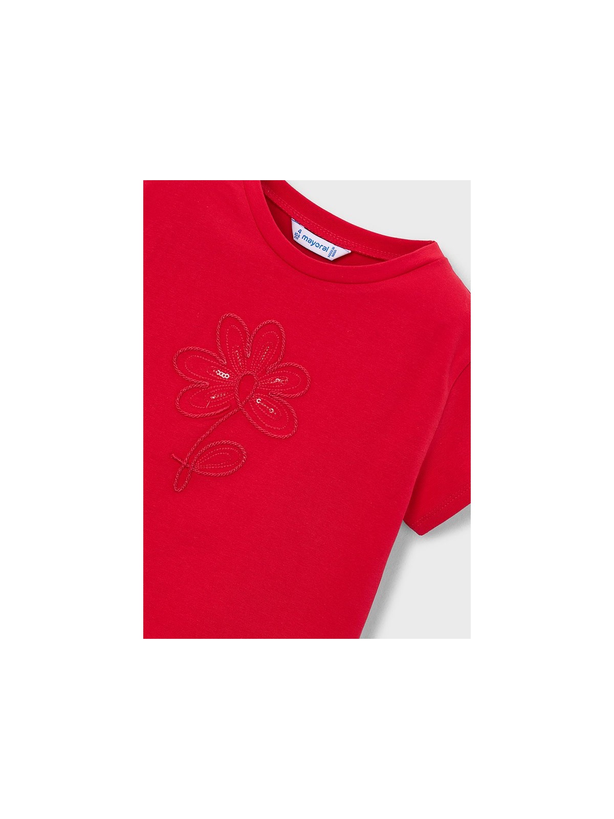 MAYORAL KOSZULKA T-SHIRT BLUZKA NA KRÓTKI RĘKAW DLA DZIEWCZYNKI CZERWONY 174/63