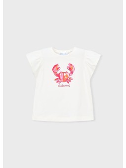 MAYORAL BLUZKA T-SHIRT KOSZULKA NA KRÓTKI RĘKAWEK  DLA DZIEWCZYNKI KRAB 3007/82
