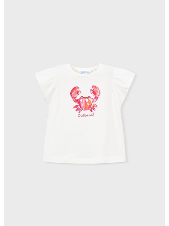 MAYORAL BLUZKA T-SHIRT KOSZULKA NA KRÓTKI RĘKAWEK  DLA DZIEWCZYNKI KRAB 3007/82