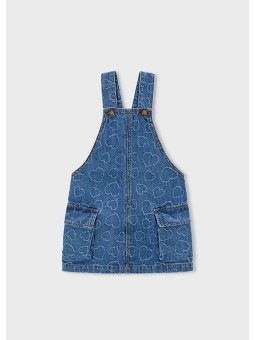 MAYORAL SUKIENKA JEANS OGRODNICZKA DLA DZIEWCZYNKI 3910/78